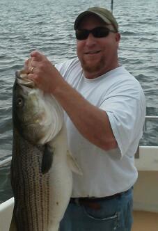Charter fishing for Rockfish, Bluefish, and others on board the 41ft  Miss Evelyn.