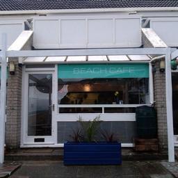 Porthtowan Beach Cafe, overlooking the beach at Porthtowan, Cornwall. Open from 10.00am