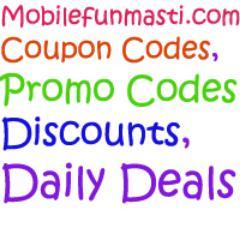 MobileFunmasti provides You Latest Coupon Codes ,vouchers,discount coupons For Shopping.Get Upto 90% off on Deals.Visit Everyday to See Our Daily Deal.