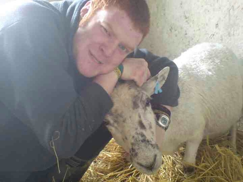 The only man in Glasgow to put a prize-winning Ram in a headlock.