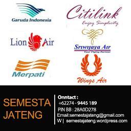 semestajateng's profile picture. menyediakan ticet PESAWAT Harga PROMO Untuk Penerbangan Domestik U/info :+62274 - 9445189
PIN BB: 28A0D278