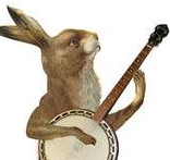 I'm the mascot for Banjo Bunny E-cards, and Susan Preston overworks me.