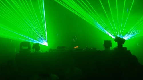 CJ Lasershows makes it possible for low budget party organisations to have a professional lasershow on their event.
