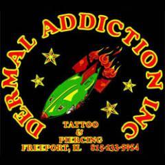 Dermal Addiction Inc. is Freeport and Northwest Illinois’s premier tattoo and piercing studio. 
503 West South Street Freeport, IL 815-233-5954