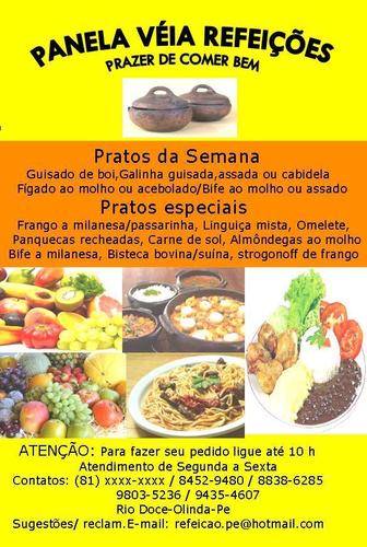 PePANELA's profile picture. PANELA VÉIA REFEIÇOES É UM SERVIÇO DE ENTREGA DE ALMOÇO PROGRAMADO,RESIDENCIAS, FESTAS,CANTEIROS DE OBRAS, E MUITO +, JUAREZ 81-8452-9480