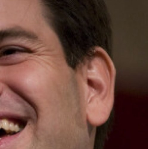 Rubio's gigantic ears speaking for the people. I have dry mouth