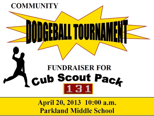mchenrypack131's profile picture. Dodgeball Tournament Fundraiser for a Local Cub Scout Troop!