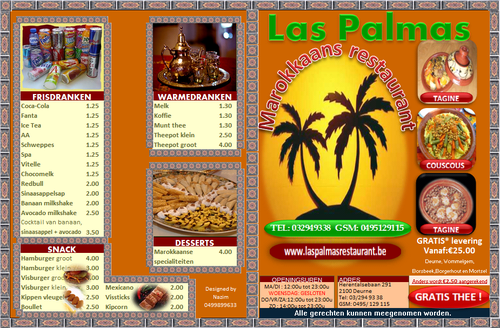 Laspalmas Restaurant, Herentalsebaan 291 Deurne. Tel : 03 294 93 38   GSM: 0495129115