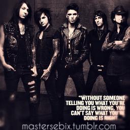 I LOVE Black Veil Brides, I fully believe they could rule the world, Hell for that matter I Ill help them take it over XD I am forever part of the BVB army