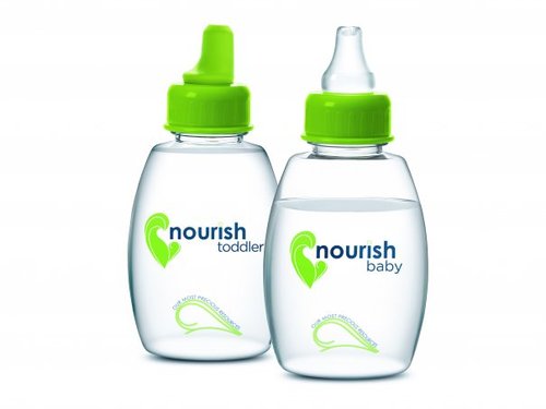 Spill-proof bottled water for toddlers & Ready-to-serve bottle for babies.  BPA Free & Made in USA