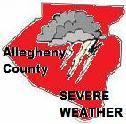 Weather alerts for severe/tornado/flood events in Allegheny County, PA. Statements will include watches/warnings and risk areas 12-24 hours before the event.