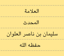 حساب غير رسمي يهتم بكلام الشيخ العلامة الحافظ المحدث: سليمان بن ناصر العلوان - حفظه الله - من أحكام وفوائد وغيرها