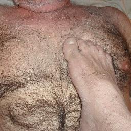 Hey guys - in a committed relationship - we are both versitle - also I have a sock/foot fetish  (pic in profile is my furry  chest & my partner's sexy foot! 18+