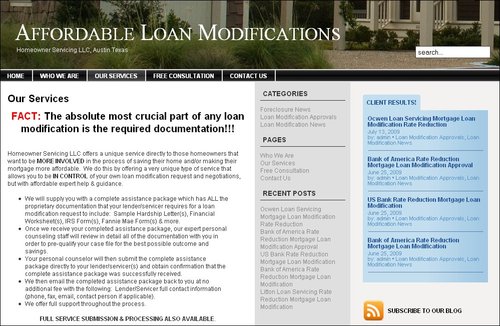 Loan Modifications, Austin TX