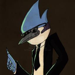 soy mordecai trabajo en el parque con mi mejor amigo @rigby_nio