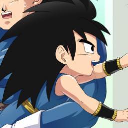 *waves* Hey! My names Raditz Jr but everyone calls me RJ! My mom is Maron and my dad is Raditz! I love training with Daddy and hanging out with Mommy. #DBZOCRP