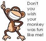 Disgruntled office drone who curses too much. Living with a brain tumour but still living it up! The world would be a better place if everyone had a monkey. Hi!