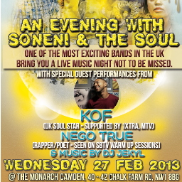 SoneniSoulTEAM's profile picture. Hey, we are the promo team for the #AfroSoulful Band 'Soneni & The Soul'. Follow the band: @SoneniTheSoul. 'Million Miles Away EP' out now: http://t.co/gZLnyYZZ