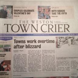 WestonCrier's profile picture. A weekly newspaper serving Weston, Mass. Reach editor Michael Wyner at 508-626-4441.