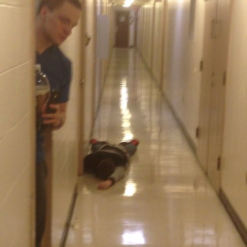 To display the drunken aftermath of the night before.

Send submissions to UCpassouts@hotmail.com