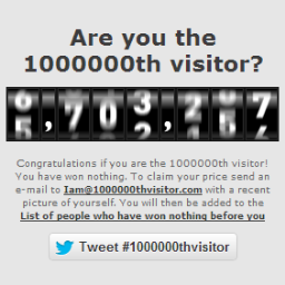 1000000thvisit's profile picture. Are you the 1000000th visitor?
Check the website to find out!