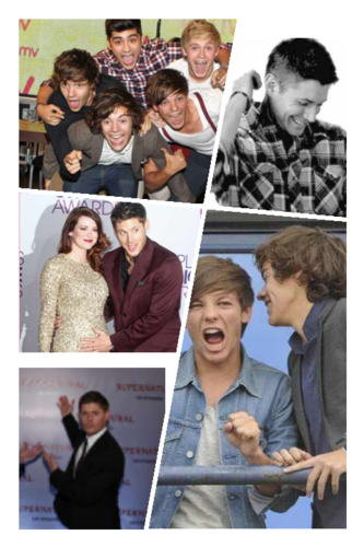 supernatural on Wednesday nights CW at 9/8 central
1D all the way. Louis, Niall, Harry, Liam and Zayn.
