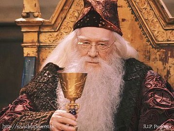 I am Albus percival wulfric brian dumbledore. Head Master of Hogwarts school of witchcraft and wizardry. I have the elder wand I'm the greatest wizard alive.