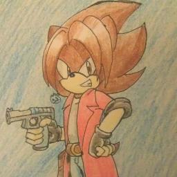 Smart-mouthed weapons collector. Huge ego and a gun for hire