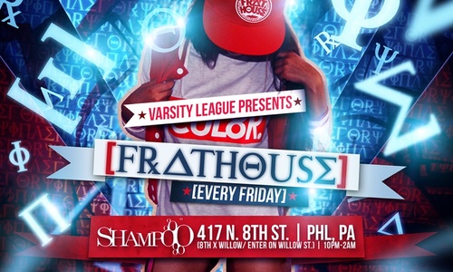 Shampoo Night Club / 18 to enter 21 drink / #Foam Room / #Each & #Every FRIDAY Night we bring the best of the #NIGHTLIFE 
#FratHouseFridays #VarsityLeague