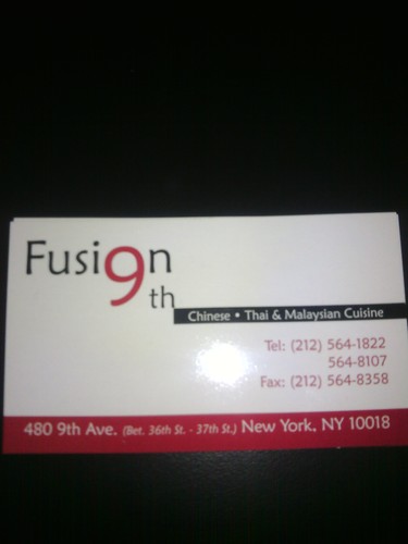 FusionOn9th's profile picture. Chinese*Thai & Malaysian Cuisine