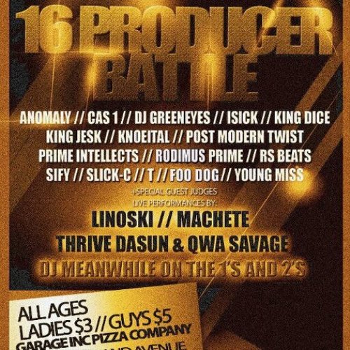 Hip Hop showcase in IE presented @HipHopNotBombs & @3rdWrldEvnts going 2 years strong. Next event is Sat Feb 22th for our 16 producer battle in San Bernardino