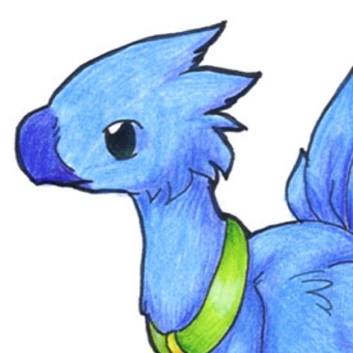 Just a blue baby chocobo who thinks Materia looks like a tasty fruit~! I'm probably eating your Materia as we speak!
