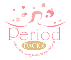 ORIGINAL first #period kit that welcomes young ladies to womanhood. Functional and fun items wrapped with a beautiful bow! #periodpacks #firstperiodkit