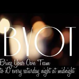 BYOT is the only Bring Your Own Team show in Chicago.  $FREE Saturdays at Midnight. iO  Chicago.