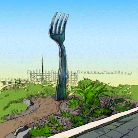 ArtPrize Piece VOTE:Let us vote with our forks.  Buy local food and support farmers that grow good, healthful, affordable food from our rich, Michigan soil.