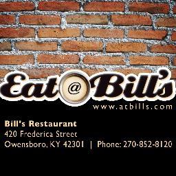 Bill's serves lunch  Tuesday through Friday, and dinner Tuesday through Saturday.  We offer a hand crafted product with an emphasis on seasonality.