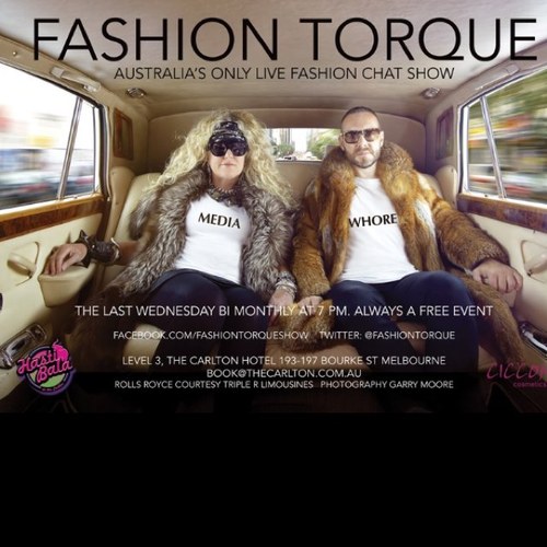fashiontorque's profile picture. Australia's ONLY live Fashion Chat Show hosted by Philip Boon and Jenny Bannister.