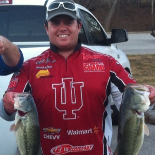My name is Derrick Hoffman. I am currently fishing for the Indiana University Bass club.