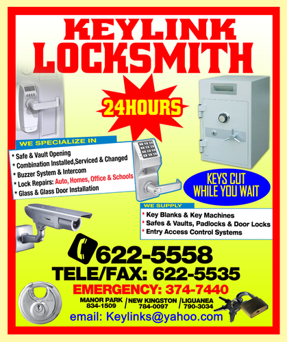 KeylinkS's profile picture. We specialize in:Opening doors locks,auto,safes,vaults,safety deposit box.Installation of buzzer&Mag lock systems,cabinets,desks etc.FOR YOUR HOMES & OFFICES.