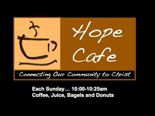Currently renting out our space for events, parties, etc.  Also hosting Hope Fellowship Church (@hopecafechurch) on Sunday mornings at 10:30am! You should come!