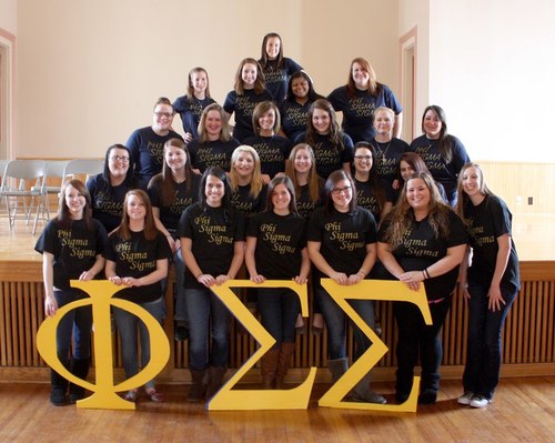 We are the lovely ladies of the Epsilon Tau chapter of Phi Sigma Sigma at California University of Pennsylvania.