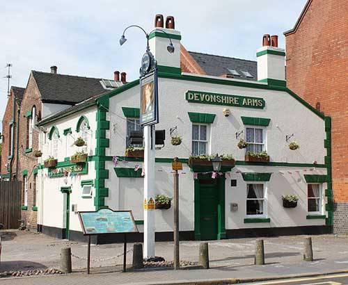 The Devonshire Arms, Station Street, Burton-on-Trent, DE14 1BT.  'The Best Pint In BURTON by a country mile'  'fab beer, brill service!! EXCELLENT!  Pork pies!!