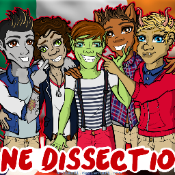 Hi, we're One Dissection! Depending on who says it our tweets will end in: - Haz, - Niall, - Lou, -Liam, or - Zayn Taking the world by storm!