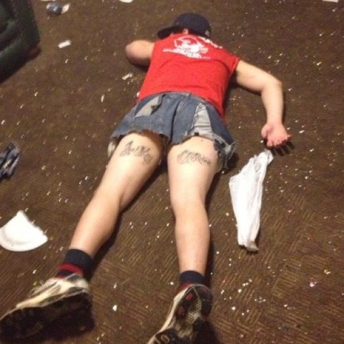 He who laughs last, hasn't passed out yet.