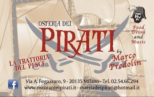 GRANDI NOVITA' ALL'OSTERIA I PIRATI, IL LOCALE DI MARCO PREDOLIN