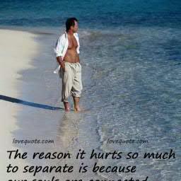 The Reason it hurts so much to Separate is because our Souls are Connected