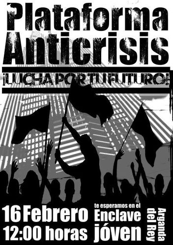 AnticrisisArgan's profile picture. Por el empleo digno en nuestro municipio. Contra una crisis que empobrece a las mayorías sociales pero protege a corruptos. banqueros y grandes fortunas