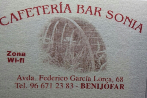 ven a Cafeteria Bar sonia , comidas, cenas , meriendas, tapas y buena compañía