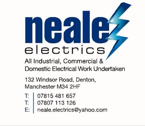 Neale Electrics is an electrical installation company based in Denton Manchester, for all enquiries contact us on 07815 481 657 or just tweet @NealeElectrics