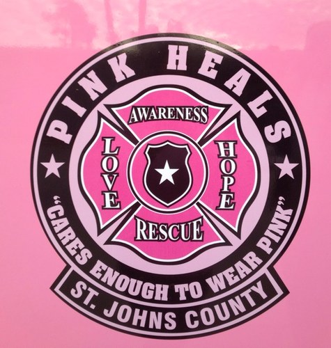 SJCPINKHEALS's profile picture. Firefighters and law enforcement officers who wear Pink gear drive Pink Fire trucks and patrol cars raising awareness and support for women battling ALL cancers